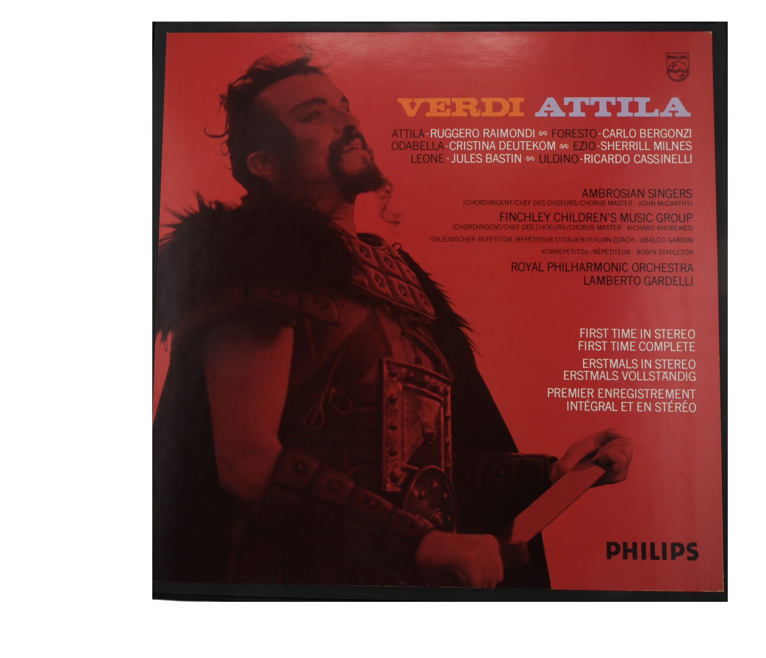 Verdi Attila Gardelli Bergonzi Milnes 1973 Philips – Image 2