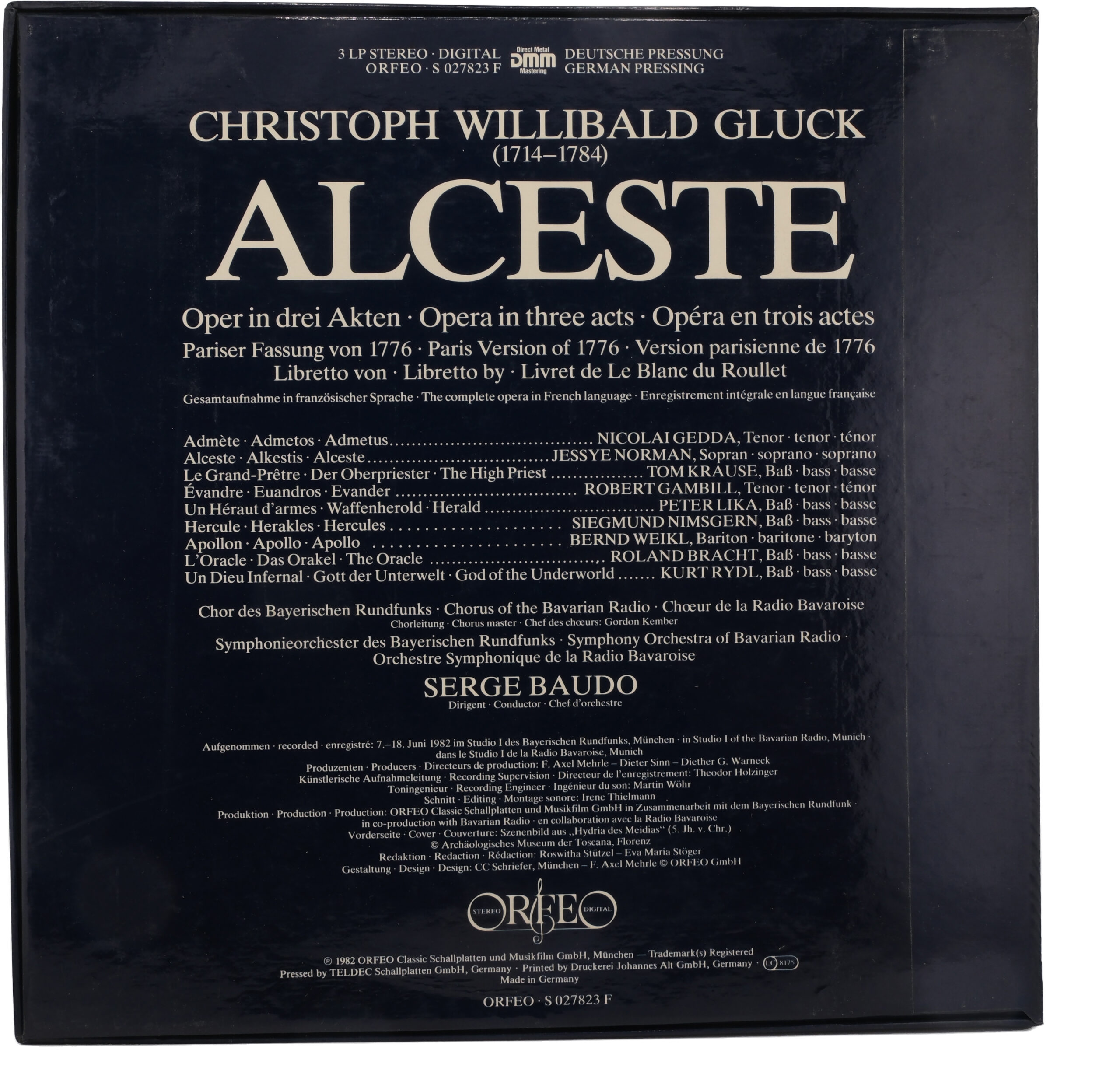 Gluck: Alceste serge Baudo 1982 Jessye Norman, Gedda – Image 2